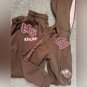 Bobby Jack Brown & Pink Jacket and Jogger Set